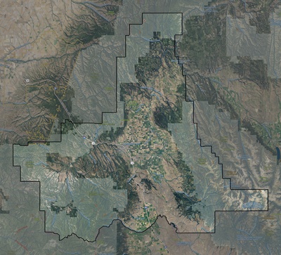 Union County OR USGS imagery and topo map