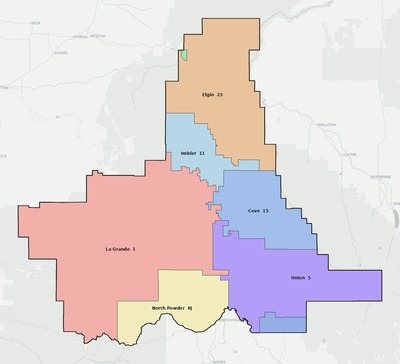 Union County OR school district boundaries map