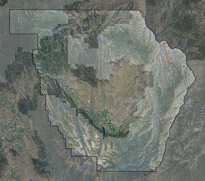 Wallowa County OR USGS imagery and topo map