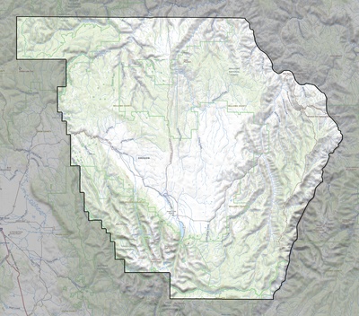 Wallowa County OR USGS topo map