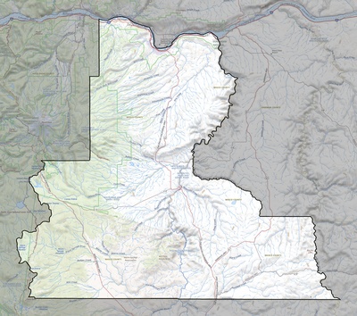 Wasco County OR USGS topo map