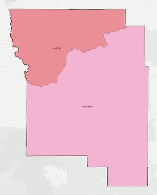 Wheeler County OR townships and subdivisions map