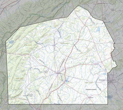 Adams County PA USGS topo map