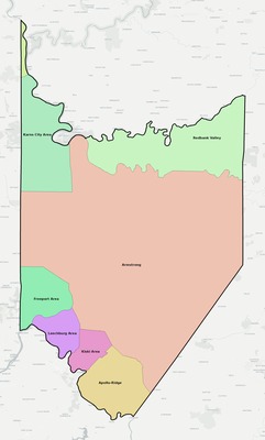 Armstrong County PA school district boundaries map