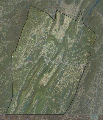 Bedford County PA USGS imagery and topo map
