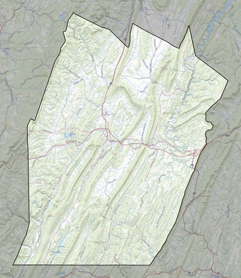 Bedford County PA USGS topo map