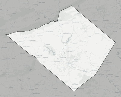 Berks County PA county basemap context