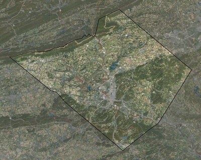 Berks County PA USGS imagery and topo map