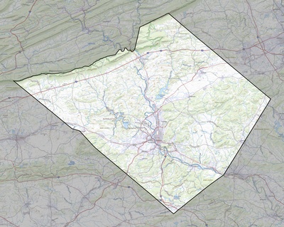 Berks County PA USGS topo map