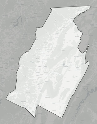 Blair County PA county basemap context