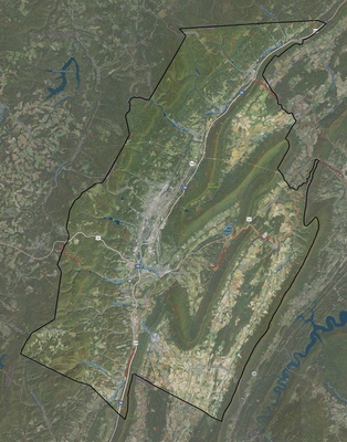 Blair County PA USGS imagery and topo map