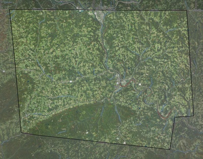 Bradford County PA USGS imagery and topo map