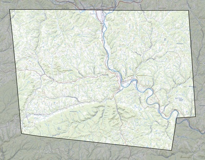 Bradford County PA USGS topo map