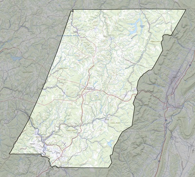 Cambria County PA USGS topo map