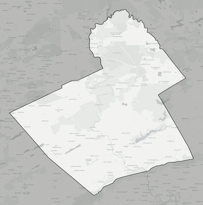 Carbon County PA county basemap context
