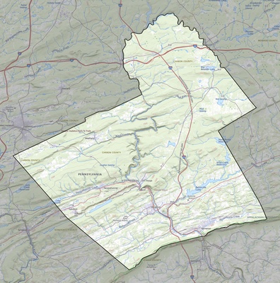 Carbon County PA USGS topo map