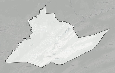 Centre County PA county basemap context