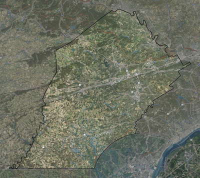 Chester County PA USGS imagery and topo map