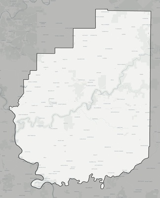Clarion County PA county basemap context