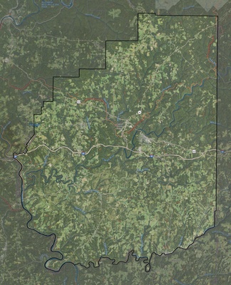 Clarion County PA USGS imagery and topo map