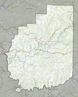 Clarion County PA USGS topo map