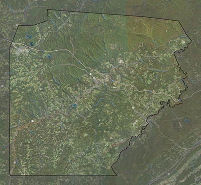Clearfield County PA USGS imagery and topo map