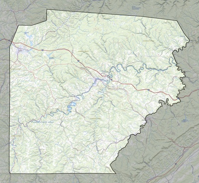 Clearfield County PA USGS topo map