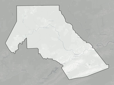 Clinton County PA county basemap context
