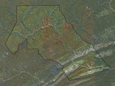 Clinton County PA USGS imagery and topo map