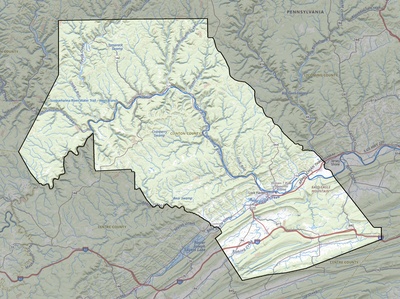 Clinton County PA USGS topo map