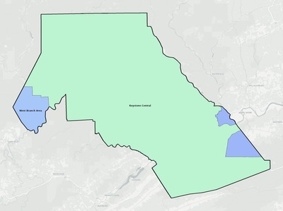 Clinton County PA school district boundaries map