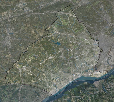 Delaware County PA USGS imagery and topo map