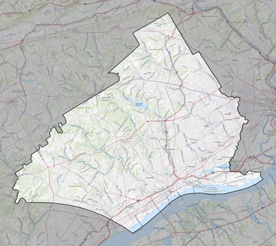 Delaware County PA USGS topo map
