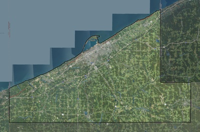 Erie County PA USGS imagery and topo map