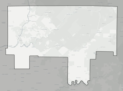 Forest County PA county basemap context