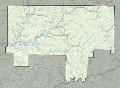 Forest County PA USGS topo map