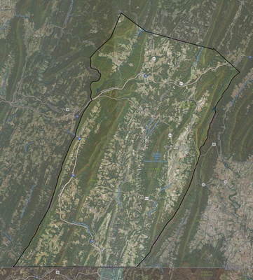 Fulton County PA USGS imagery and topo map