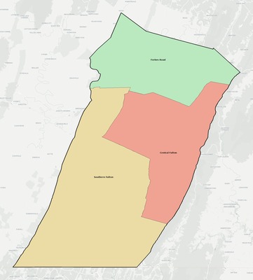 Fulton County PA school district boundaries map