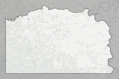Greene County PA county basemap context