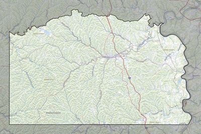 Greene County PA USGS topo map