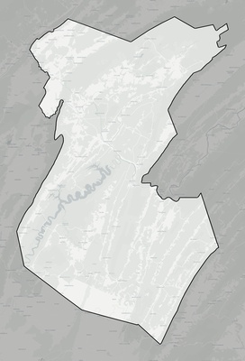 Huntingdon County PA county basemap context
