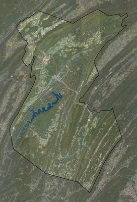 Huntingdon County PA USGS imagery and topo map