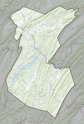 Huntingdon County PA USGS topo map
