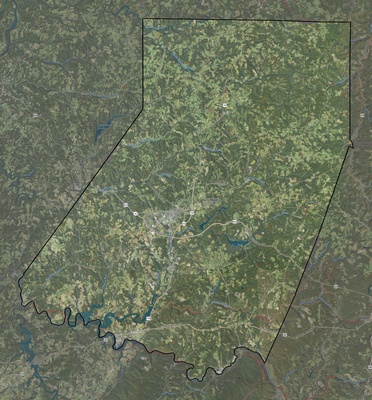 Indiana County PA USGS imagery and topo map