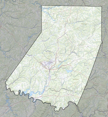 Indiana County PA USGS topo map