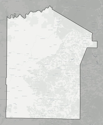 Jefferson County PA county basemap context