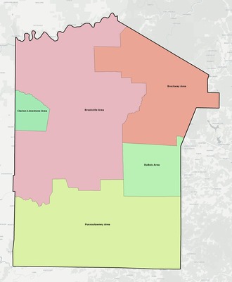 Jefferson County PA school district boundaries map