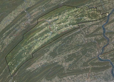 Juniata County PA USGS imagery and topo map