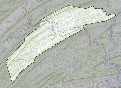 Juniata County PA USGS topo map