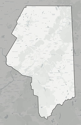 Lackawanna County PA county basemap context